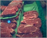 Beef cuts at the market